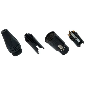 Connecteur XLR Femelle Neutrik NC3FXX-B Contacts Dorés