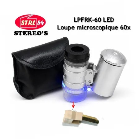 Loupe Microscope 60x LED/UV pour Diamant Platine Vinyle