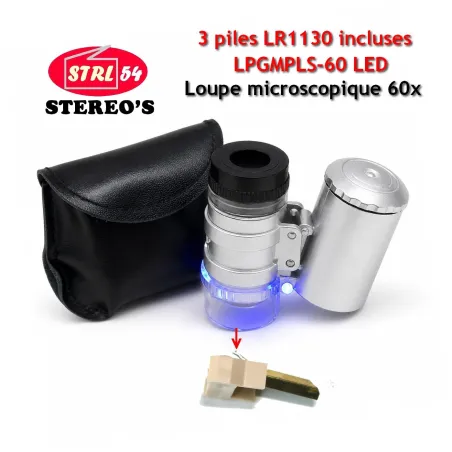 60x Microscope Magnifier for Vinyl Stylus & Diamond
