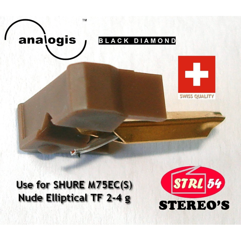 Schwarz Diamant Elliptisch / Shure N75EC M75ECS M81EC REALISTIC R25EC M75 N75