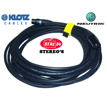 Gurt XLR 10 M HQ Kabel Audio Mikrofon KLOTZ MY206UP Neutrik NC3FXX-B NC3MXX-B