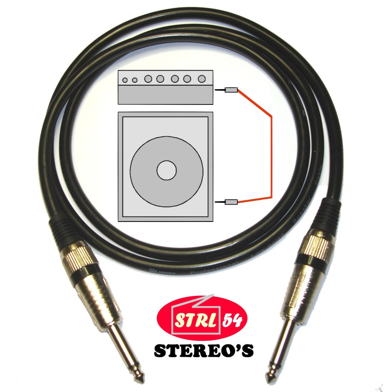 Cable Jack Amplificador HP 1,25 M Altavoz Guitarra Y Sonido CCA 2 X 1,5 MM²
