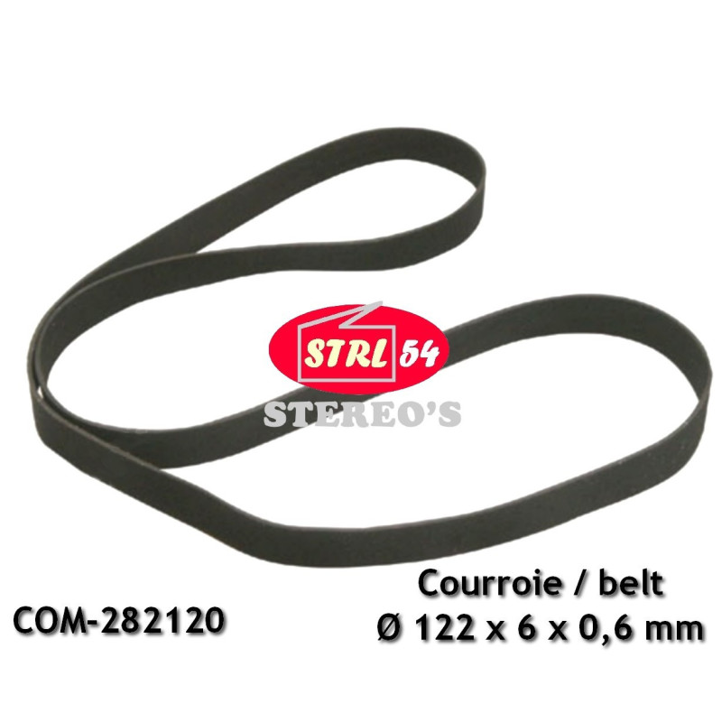 Flat Belt for turntable Lenco Ø / C 122/383 x 6 X 0.6 mm L80 L82 L84 L85 L90
