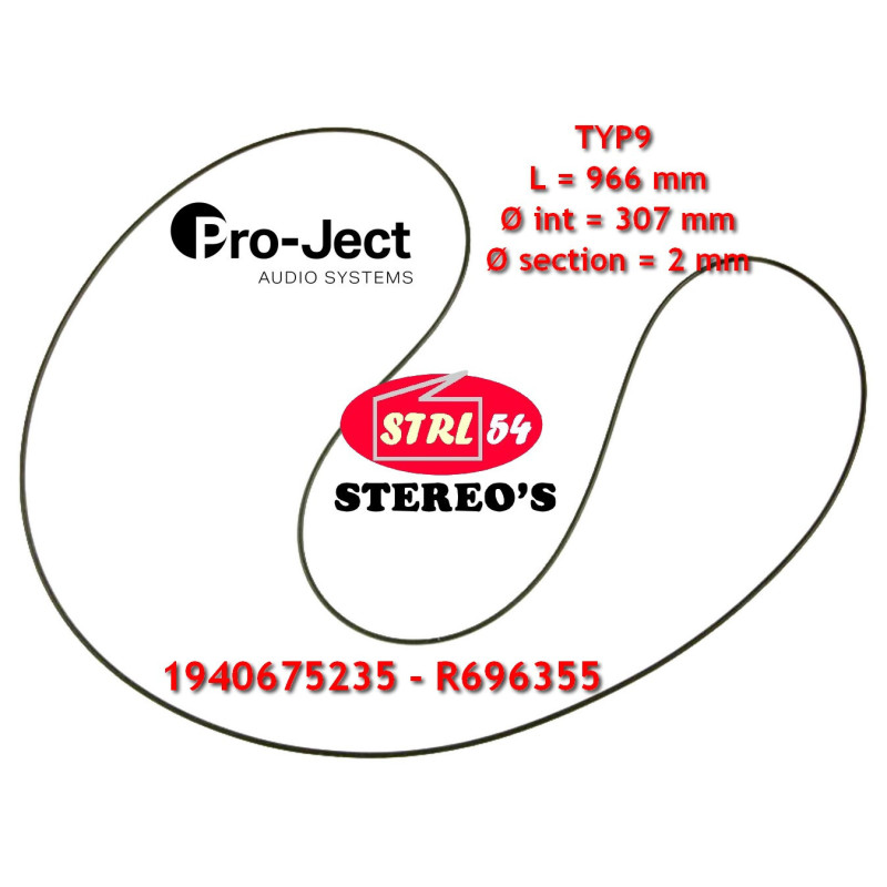 Cinghia giradischi pro-Ject Originale TYP9 R696355 - 1940675235 - L 966 ⌀ 307 ⌀