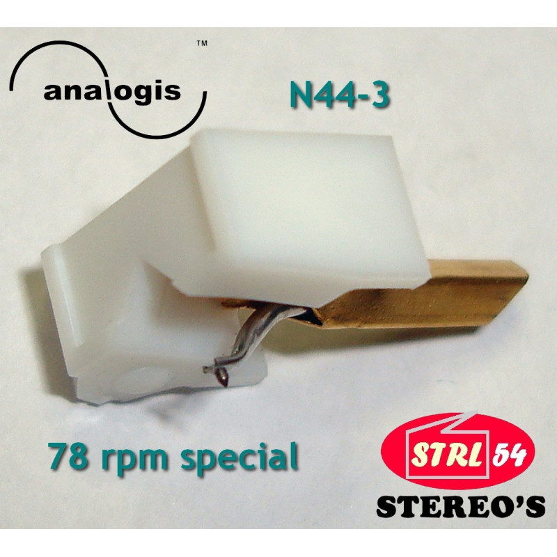 N44-3 Aguja Para 78 Giros Analogis SHURE DUAL M44 78 Rpm Shellac Needle Stylus