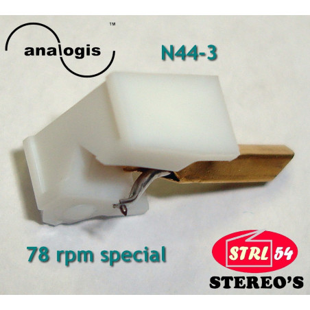 N44-3 Aguja Para 78 Giros Analogis SHURE DUAL M44 78 Rpm Shellac Needle Stylus