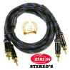 Cinch Cable 2 RCA Male / 2 RCA Male HIFI 1.5 M Stereo PREMIUM Plated GOLD HQ