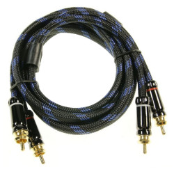 Cinch Cable 2 RCA Male / 2 RCA Male HIFI 1.5 M Stereo PREMIUM Plated GOLD HQ