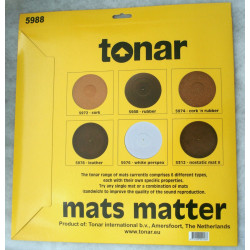 TONAR 5988 Alfombrilla De Caucho Para Tocadiscos Vinilo Disco Caucho Pesado Univ