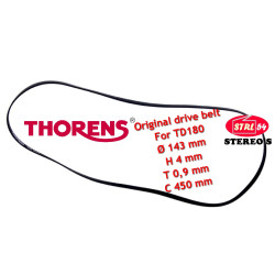 Courroie Plattenspieler THORENS TD 180 ORIGINAL 6800582 L 450 Ø 143 x 4 x 0,9 mm