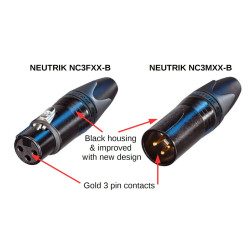 Cordón XLR Máxima Calidad Cable Audio Micro KLOTZ MY206UP Neutrik NC3FXX-B