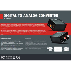 Convertitore DAC Digitale Da Audio Analogico Con Alimentazione 230V