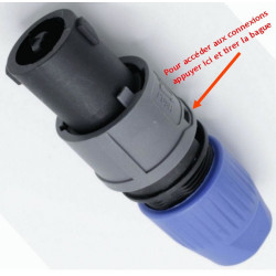 Conector De Altavoz Twist HP Conector Speakon Macho 2 Polos ST2F  NL2FC NL2FX