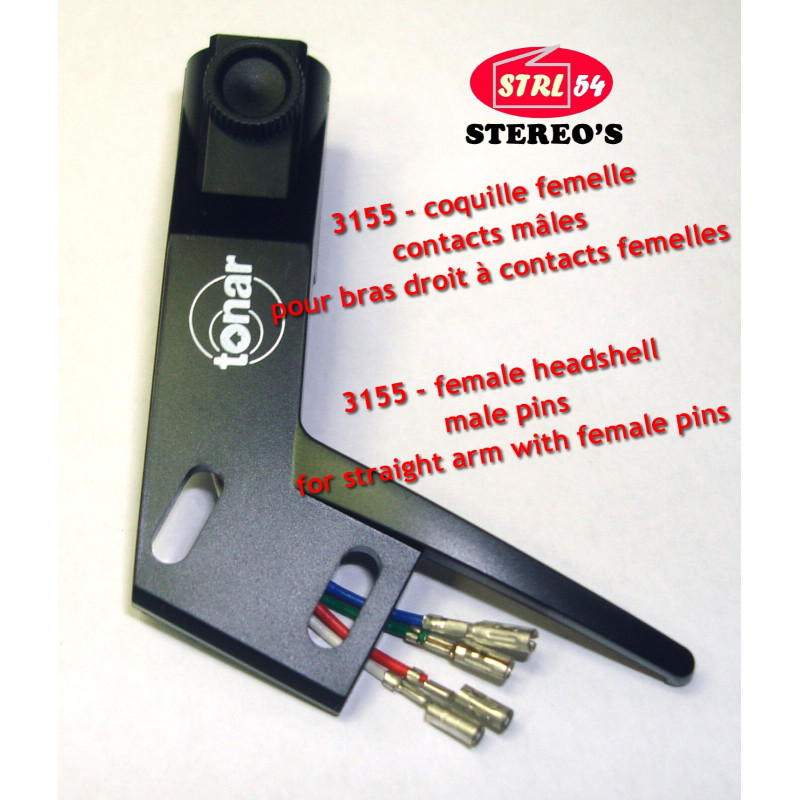 Phono headshell Tonar Headshell Female for Straight Arm Right Male