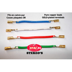 4 cables cartucho fono Cobre Puro Dedales♀ Oro Conexión tocadiscos Vinilo Hifi
