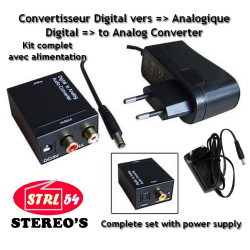 Convertidor DAC Digital Numérico A Audio Analógico Con Alimentación 230V