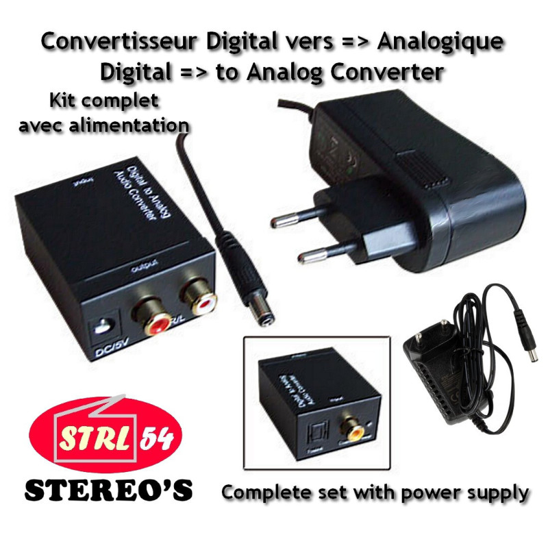 Convertidor DAC Digital Numérico A Audio Analógico Con Alimentación 230V