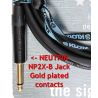 KLOTZ Titanium Supreme Guitar Cable TIR0600PSP 6 M Jack Silent Bend + Right Gold