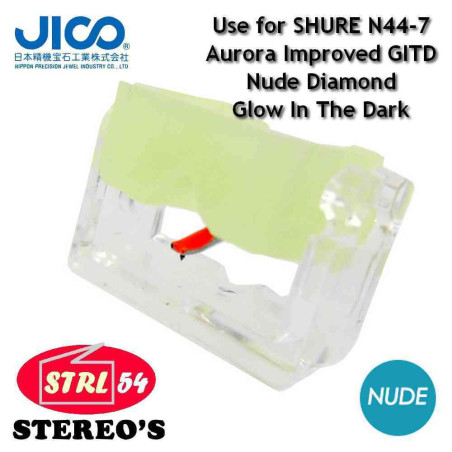 JICO N-44-7 / Aurora Imp Nude Ae10126 Shure M44-7 Nude Diamond GITD DJ Stylus