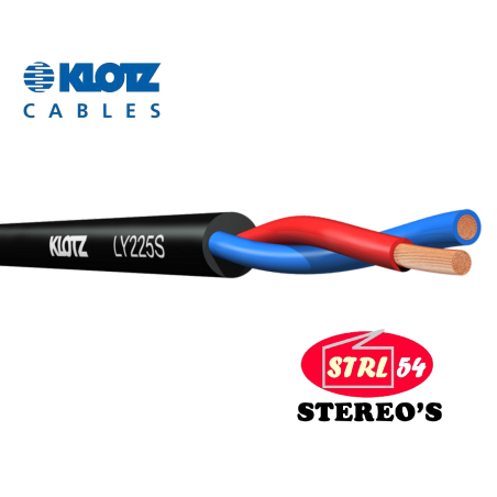 Cavo HP Per Metro Sono PRO 2 X 2,5 MM² KLOTZ LY225S Nero Altoparlante Cassa