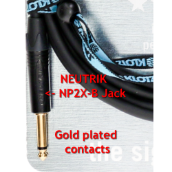 KLOTZ TITANIUM SUPREME GUITAR CABLE TI-0600PSP 6 m Jack Silent droit + droit OR