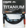 KLOTZ Titanium Supreme Guitar Cable TI-0600PSP 6 M Jack Silent Upright + Gold