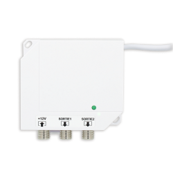 Kit SEDEA Ampli Antena 38 dB UHF 21-48 Alim 12 V / 2 Salidas LTE 700 Filtro 5G