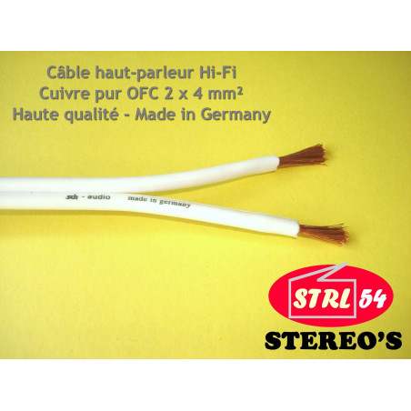 Cable HP High Quality Speaker Hifi 2 x 4 mm ² Sch-Audio Copper Ofc
