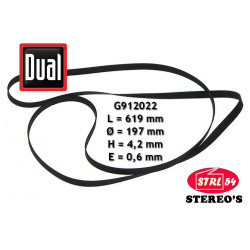 Courroie platine disque vinyle DUAL 197 x 4,2 X 0,6 mm convient pour BST PR 70/2