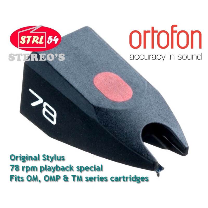 Ortofon Original Stylus 78 - Diamante Especial 78 Trucos Tr RPM para Om,OMP & Tm