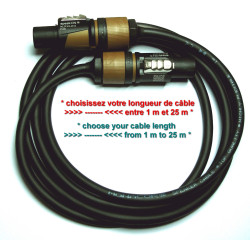 Hp Speakon HQ Neutrik NL2FXX-W-S Speaker Cable Monacor SPC-525/SW