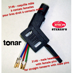 Phono headshell Tonar Headshell male for straight arm female