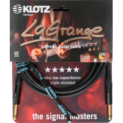 KLOTZ Lagrange Supreme Guitar Cable LA-GPP0600 6 M To 2 X Jacks Right Hoops Gold