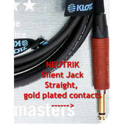KLOTZ Titanium Supreme Guitarra Cable TI-0600PSP 6M Jack Silent Derecho + Oro