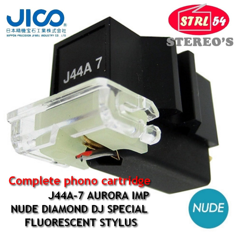 JICO J44A7 Aurora Improved SHURE M44-7 phono cartridge Dj Nude Diamond UV Stylus
