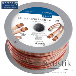 Câble enceinte Hi-Fi Premium 2 x 4 mm² Haut-Parleur HQ HP INAKUSTIK Germany 10 m