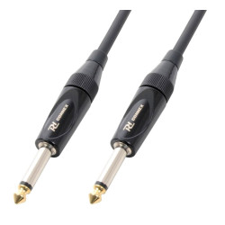Cordon câble 6 m guitare instrument HQ jack  jack 6,35 mm mono droit  droit noir
