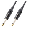 Cordon câble 6 m guitare instrument HQ jack  jack 6,35 mm mono droit  droit noir