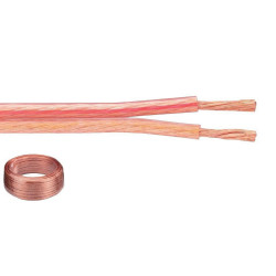Câble HP Haute Qualité haut-parleur enceinte HiFi 2 x 2,5 mm² MONACOR SPC-25 OFC