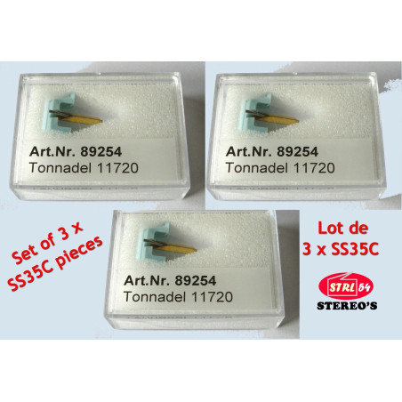 Lot de 3 x pieces : SS35C Swiss Quality Stylus replacement fits SHURE SC35C