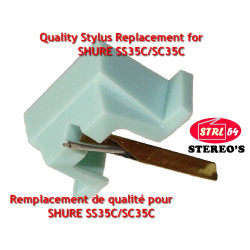 Lot de 3 x pieces : SS35C Swiss Quality Stylus replacement fits SHURE SC35C
