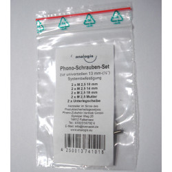 Visserie montage fixation cellule phono platine vis écrous inox, rondelles nylon