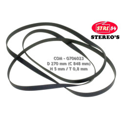 Courroie platine disque pr MARANTZ SLT-12 SLT-65 ST-7 (L 848) 270 x  5 x  0,8 mm