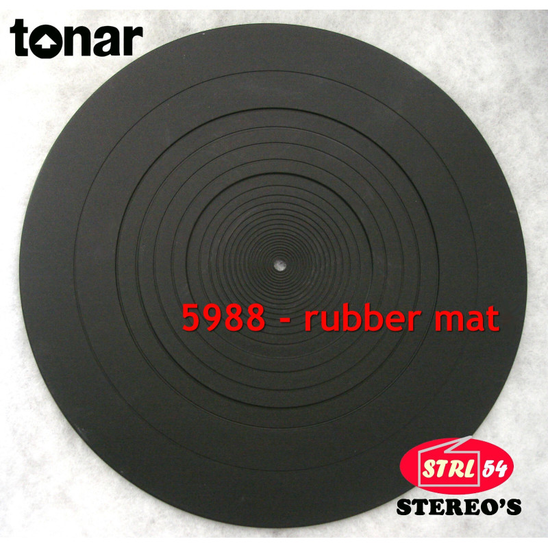 TONAR 5988 RUBBER MAT couvre-plateau platine vinyle disque caoutchouc lourd univ