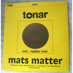 TONAR 5988 RUBBER MAT couvre-plateau platine vinyle disque caoutchouc lourd univ