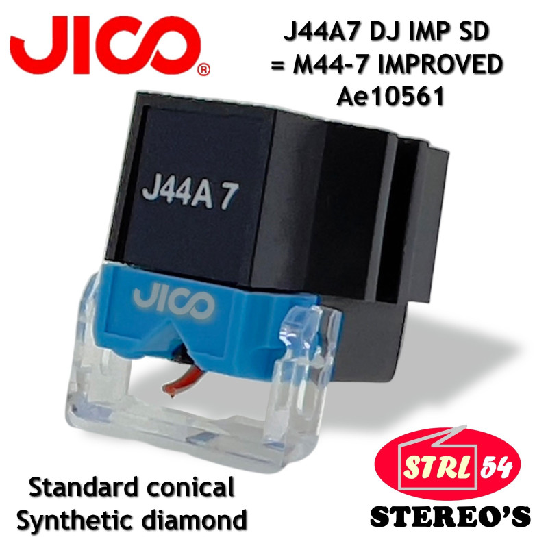 JICO J44A7 DJ IMPROVED SD SHURE M44-7 CELLULE PHONO diamant synthétique conique