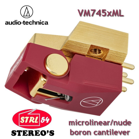 Audio-Technica AT-VM745xML Cellule 2 x MM diamant nu microlinear cantilever bore