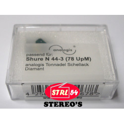 N44-3 stylet 78 tours Analogis pour SHURE DUAL M44 et M55E 78 rpm shellac needle
