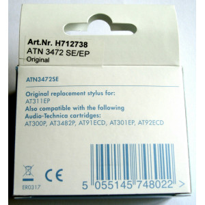 Original Audio-Technica ATN3472SE Elliptical Stylus
