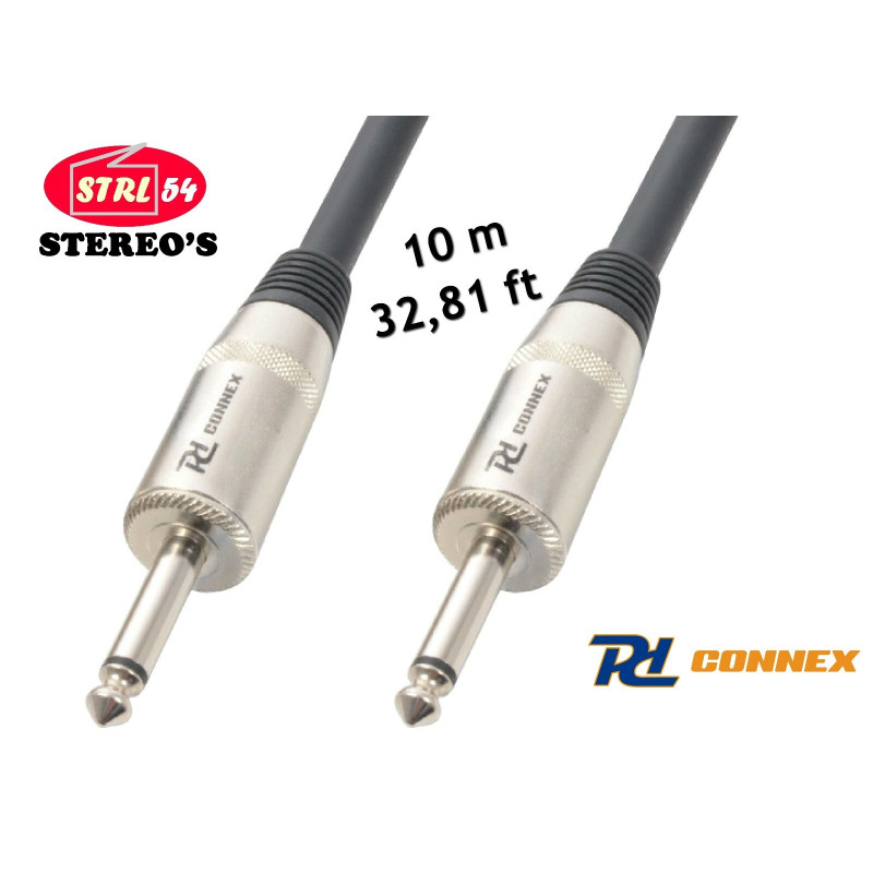 Câble haut-parleur 10m Jack 6,35 | PD CONNEX